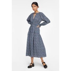 Lacuasa Dama Midi Dress Blue Magic Mushroom Size S NWT